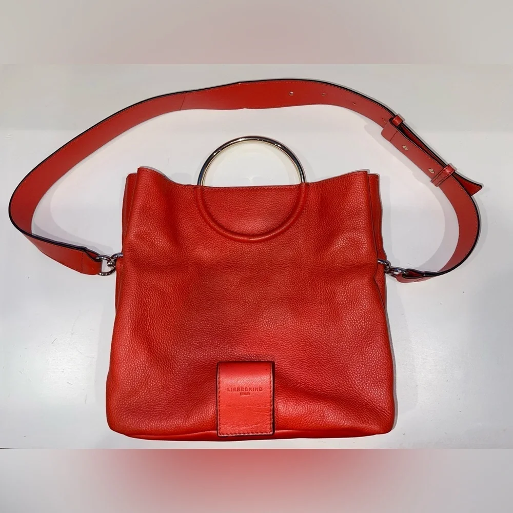 Liebeskind Ravenna Ring Bag in Orange Red Two Way Bag NWOT - Picture 2 of 14